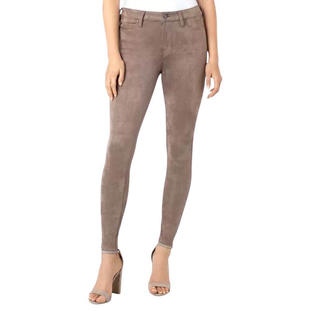 Liverpool Los Angeles Abby Faux Suede Skinny Ankle Jeans in Mushroom 8/29